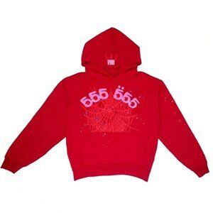 Sp5der Worldwide Red Angel Number 555 Hoodie Red - NEW